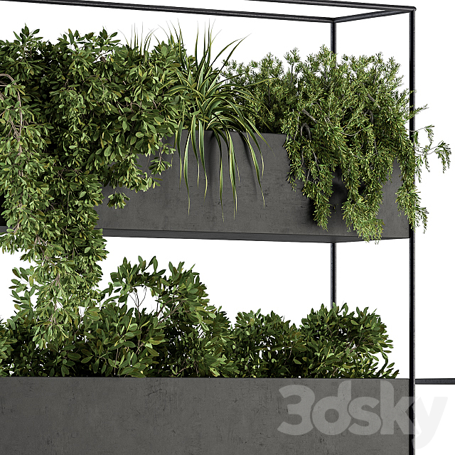 Indoor Plant Set 302 – Plant Box Stand 3ds Max - thumbnail 3