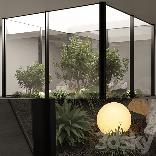 indoor plant set 70 3DS Max Model - thumbnail 2