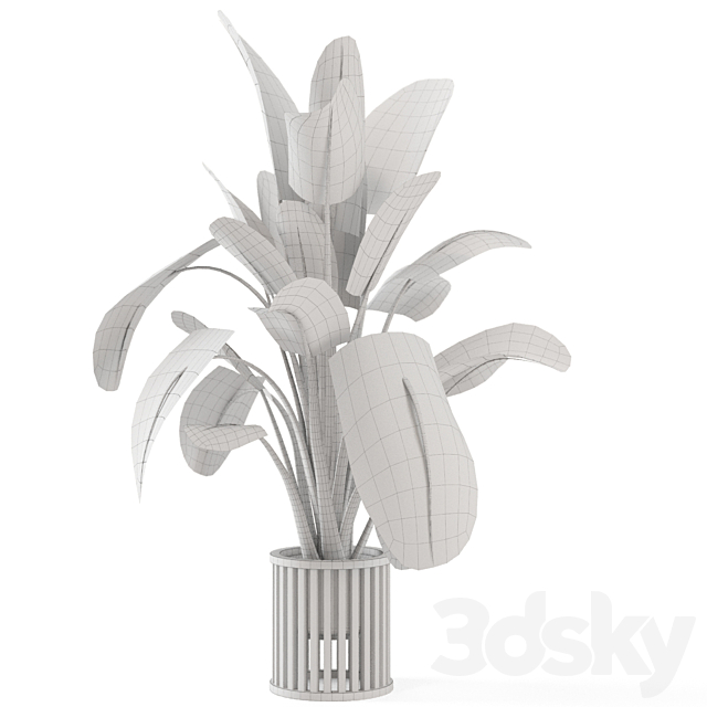 Indoor Plants in Metal Pot – Set 842 3DS Max Model - thumbnail 7