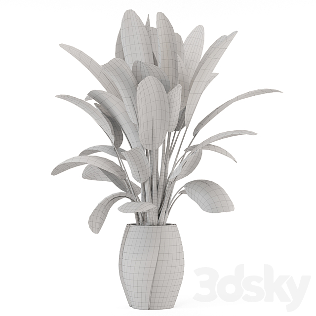 Indoor Plants in rusty Concrete Pot – Set 1612 3DS Max Model - thumbnail 7