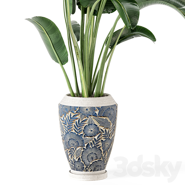 Indoor Plants in rusty Concrete Pot – Set 184 3DSMax File - thumbnail 4