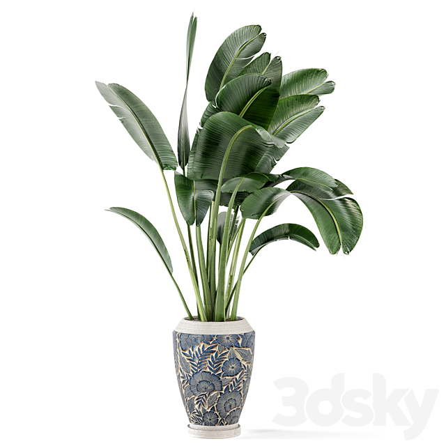 Indoor Plants in rusty Concrete Pot – Set 184 3DSMax File - thumbnail 5