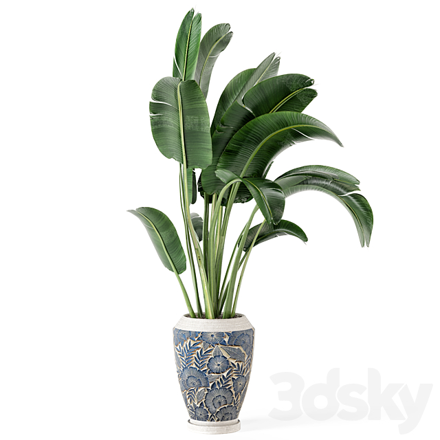 Indoor Plants in rusty Concrete Pot – Set 184 3DSMax File - thumbnail 6