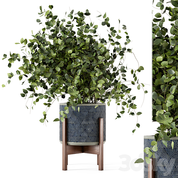 Indoor Plants in rusty Concrete Pot – Set 244 3DS Max - thumbnail 1