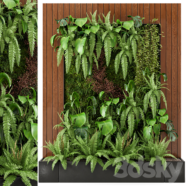 Indoor Wall Plants in rusty Concrete Pot – Set 22 3DS Max Model - thumbnail 5