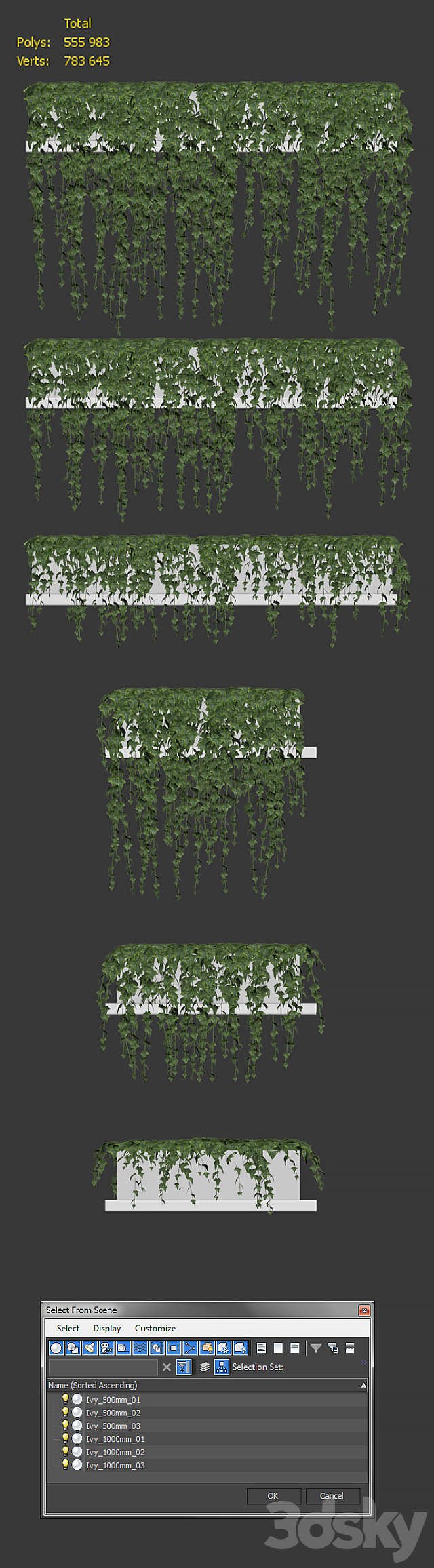 Ivy for shelves 3DSMax File - thumbnail 3