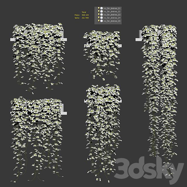 Ivy for shelves v2 3DSMax File - thumbnail 3