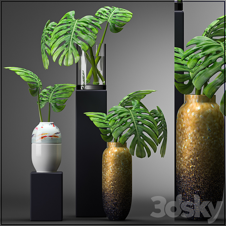 MODERN VASES 2 3DS Max - thumbnail 1