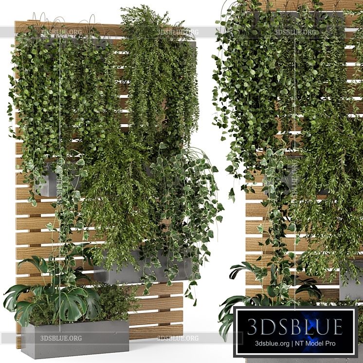 Outdoor Plants Pallet vertical planter Pots – Set 686 3DS Max - thumbnail 3