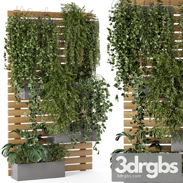 Outdoor plants pallet vertical planter pots – set 686 - thumbnail 1