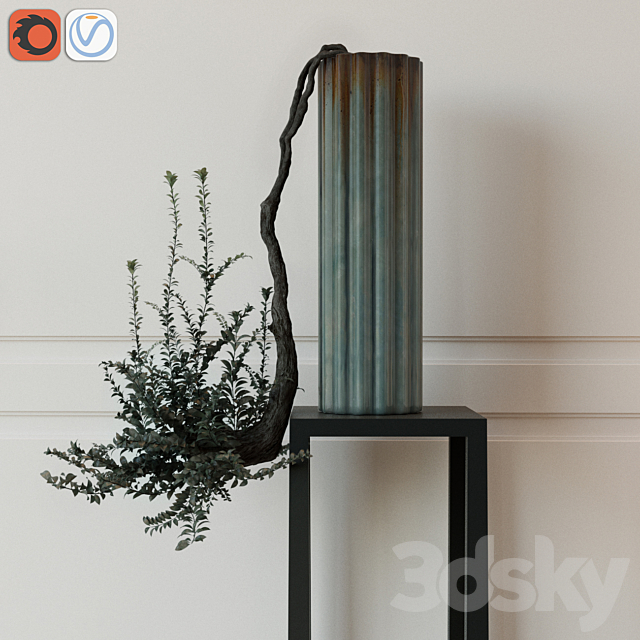 Plant in a vase 3DSMax File - thumbnail 1