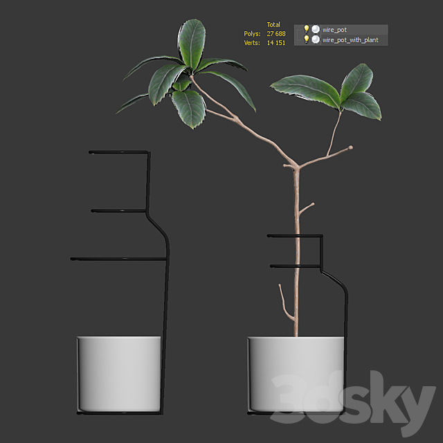 Plant in wire pots 3DSMax File - thumbnail 3