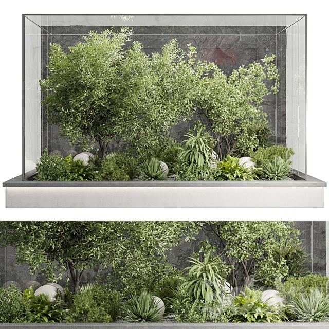 Plants Behind Galss 04 – indoor garden set 400 vray 3ds Max - thumbnail 1