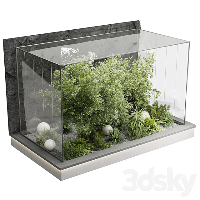 Plants Behind Galss 04 – indoor garden set 400 vray 3ds Max - thumbnail 2