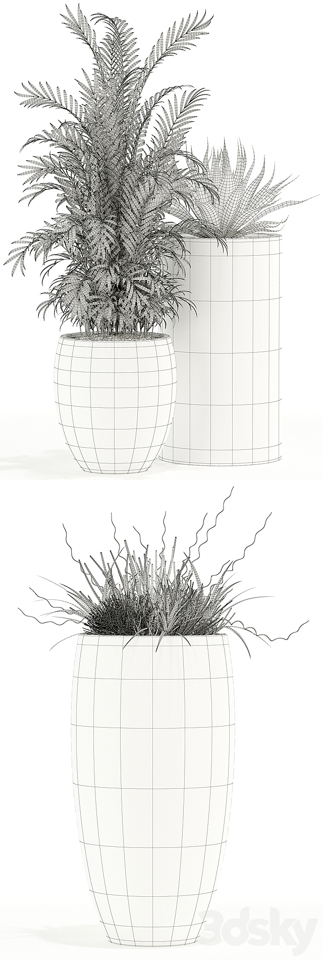 Plants collection 100 Awesomeplanters 3DS Max Model - thumbnail 3