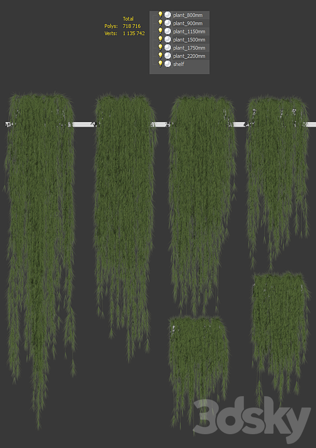 Plants for shelves. 6 items 3DSMax File - thumbnail 3