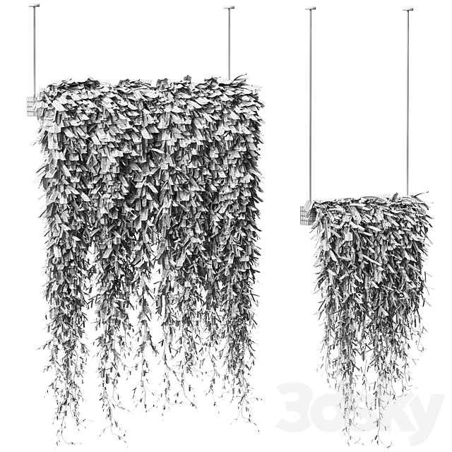 Plants in Hanging Planters v2. 2 models 3DSMax File - thumbnail 2