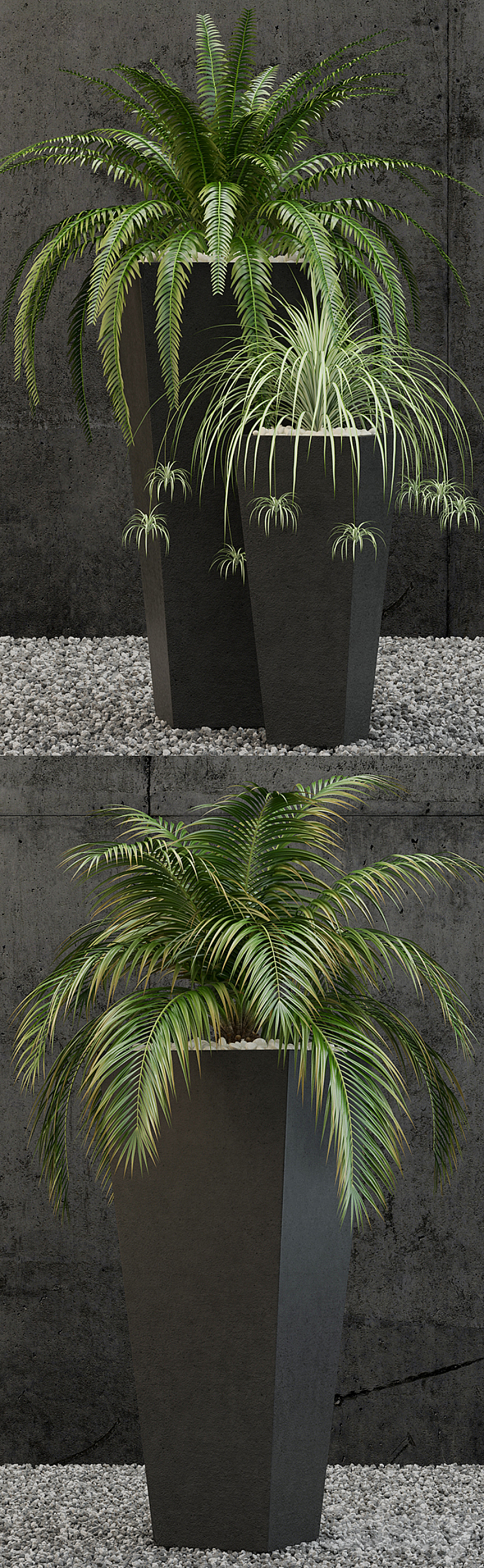 Restoration Hardware salento tapered planter 3DS Max - thumbnail 2