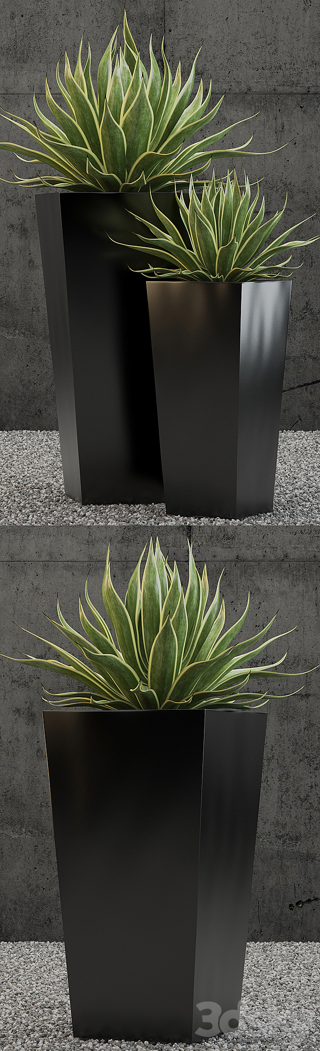 Restoration Hardware terrano planter 3DSMax File - thumbnail 2