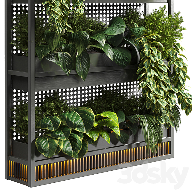 stand Indoor plant-plant stand metal vase 07 3DS Max Model - thumbnail 5