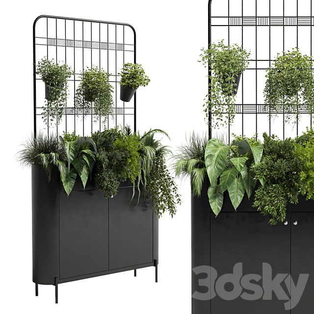 stand wall decor with shelves for the library and closet or showcase plants collection 175 3DSMax File - thumbnail 1