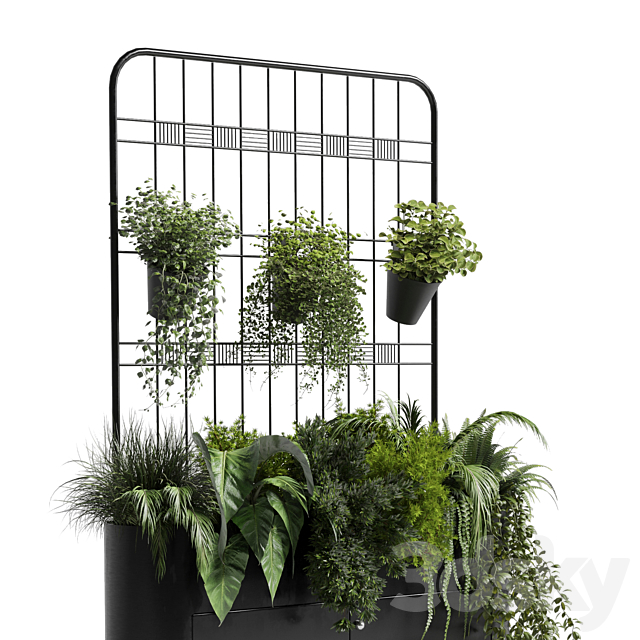 stand wall decor with shelves for the library and closet or showcase plants collection 175 3DSMax File - thumbnail 4