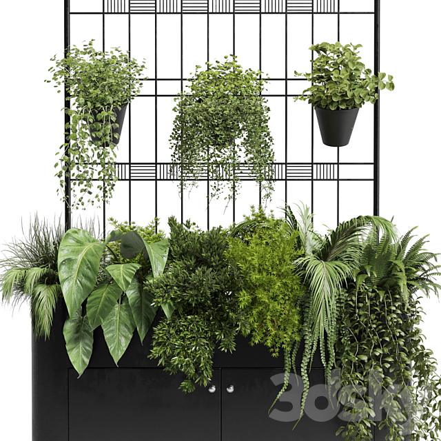 stand wall decor with shelves for the library and closet or showcase plants collection 175 3DSMax File - thumbnail 5