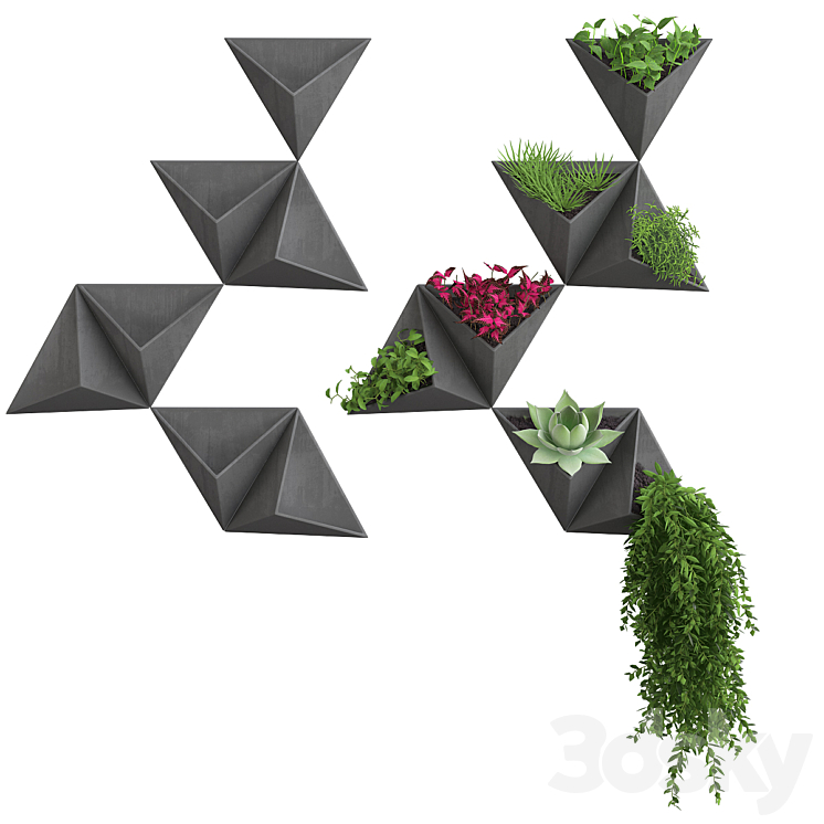 Wall flowers 3DS Max - thumbnail 1