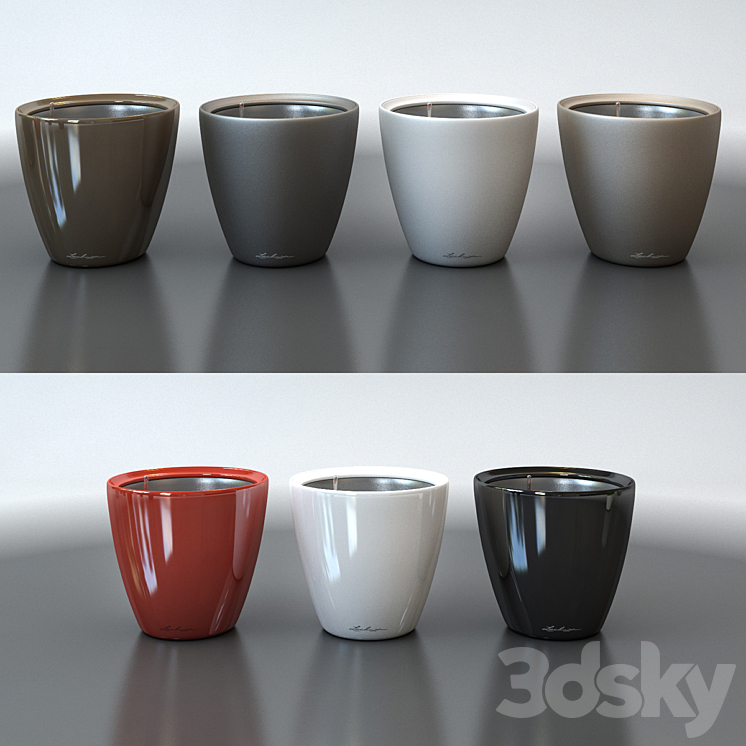 Zameokulkas in pots Lechuza 3DS Max - thumbnail 2