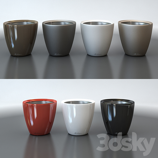 Zameokulkas in pots Lechuza 3DSMax File - thumbnail 2