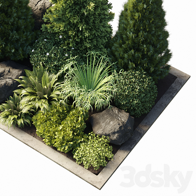 Alpine Hill 03 Rectangular garden 3DSMax File - thumbnail 3