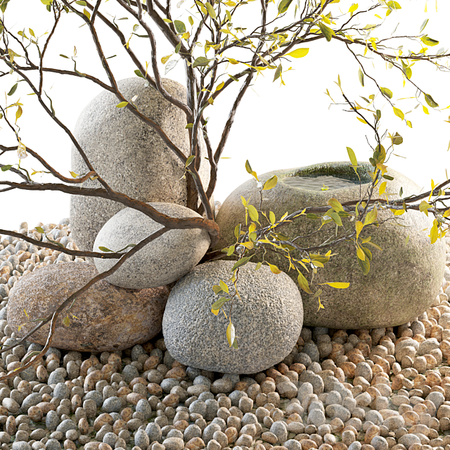 Alpine slide in Japanese style rock garden 3DSMax File - thumbnail 2