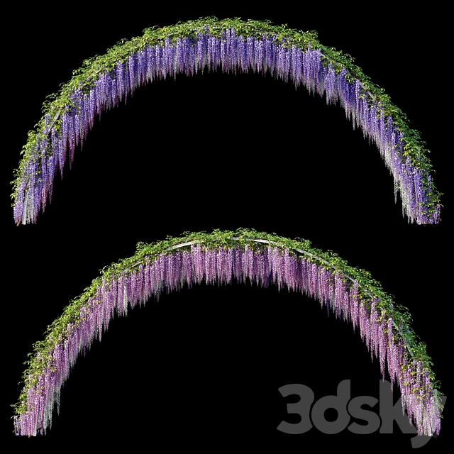 Arch with Wisteria 3DS Max Model - thumbnail 2