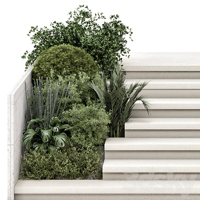 Backyard and Landscape Entrance and Exit Stairs – Set 2078 3ds Max - thumbnail 3