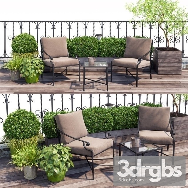 Balcony Outdoor Set 3dsmax Download - thumbnail 1