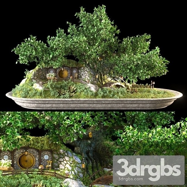 Bonsai in the style of the Hobbit 3dsmax Download - thumbnail 1