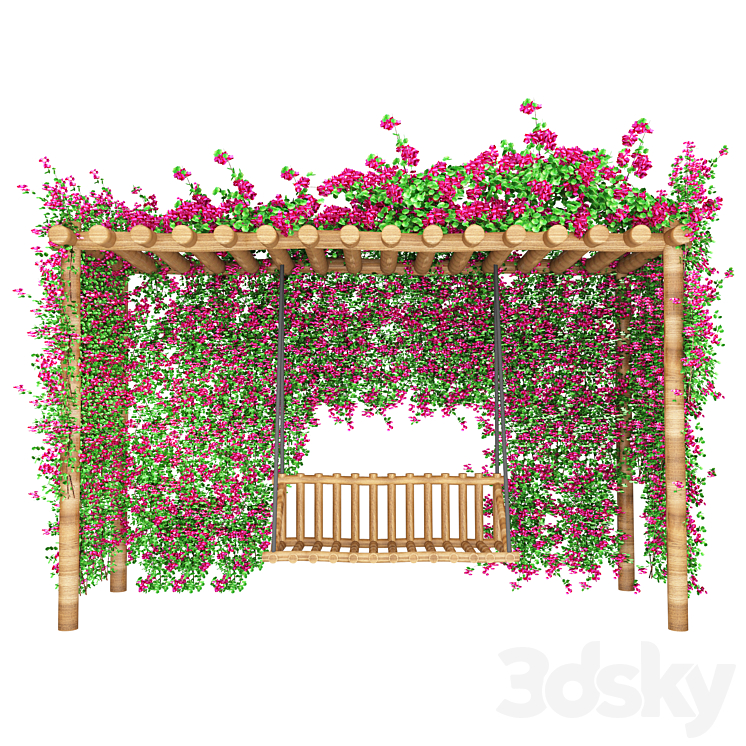 bougainvillea garden 3DS Max - thumbnail 1