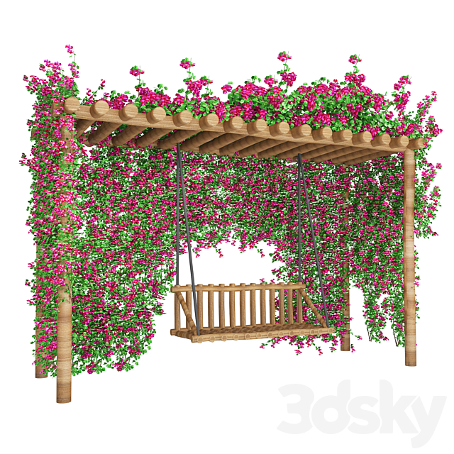 bougainvillea garden 3DSMax File - thumbnail 2