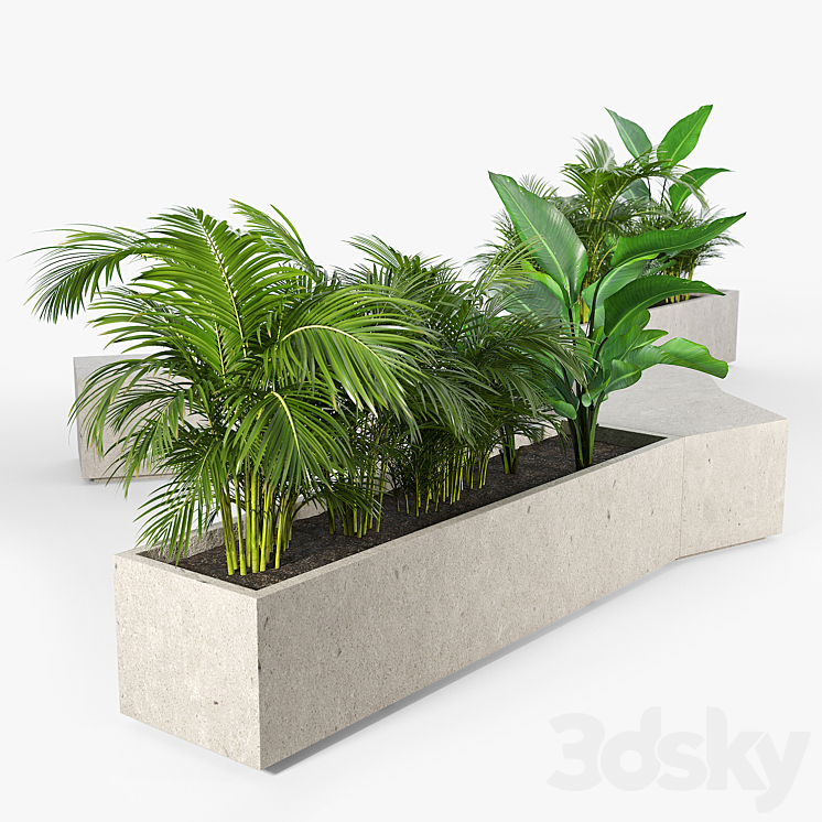 BOX PLANTER Tropics 3DS Max - thumbnail 2