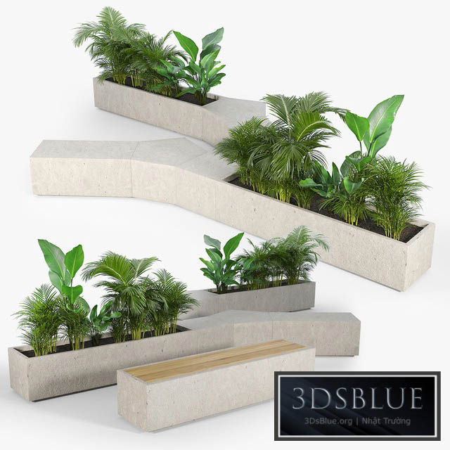 BOX PLANTER Tropics 3DS Max - thumbnail 3