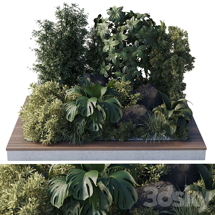 Collection outdoor indoor 101 pot plant 3DS Max Model - thumbnail 3