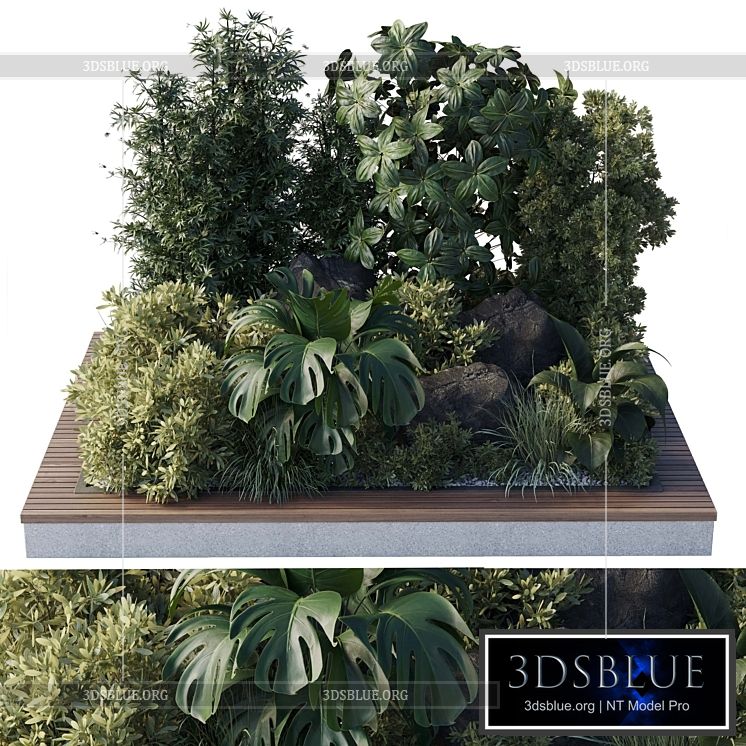 Collection outdoor indoor 101 pot plant 3DS Max - thumbnail 3