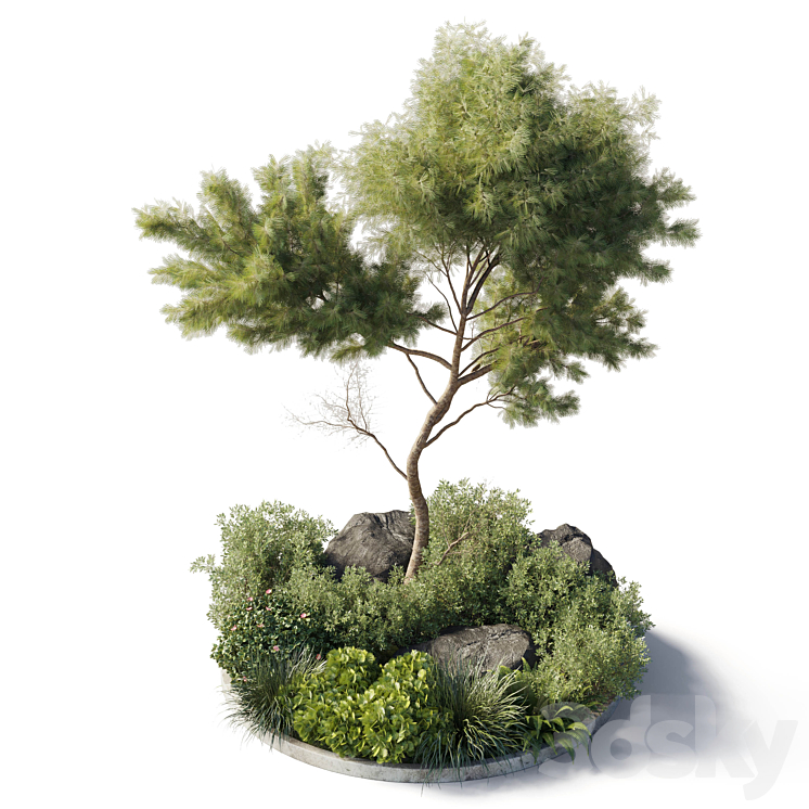 Collection outdoor indoor 81 pot plant & tree & bush & fern the garden pot corona 3DS Max Model - thumbnail 3