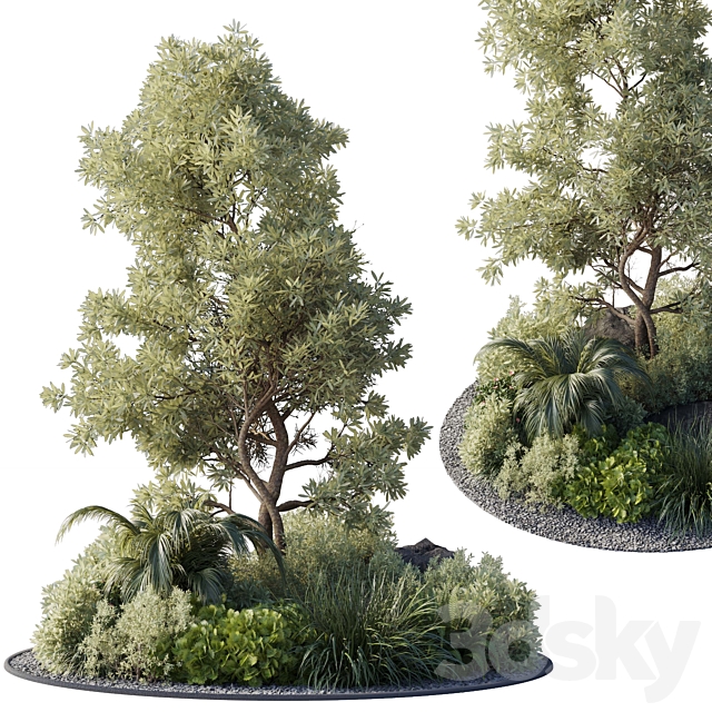 Collection outdoor indoor 89 pot plant & tree & bush & fern the garden pot 3ds Max - thumbnail 2