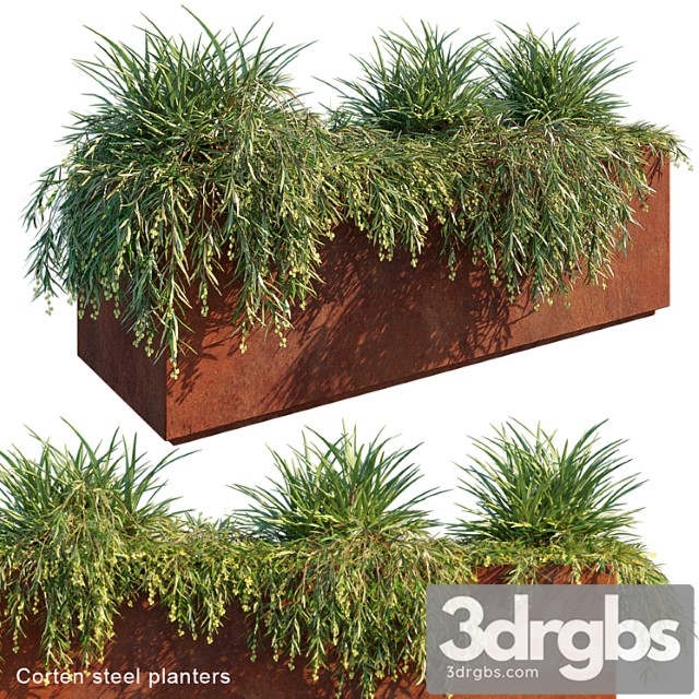 Corten steel planters - thumbnail 1