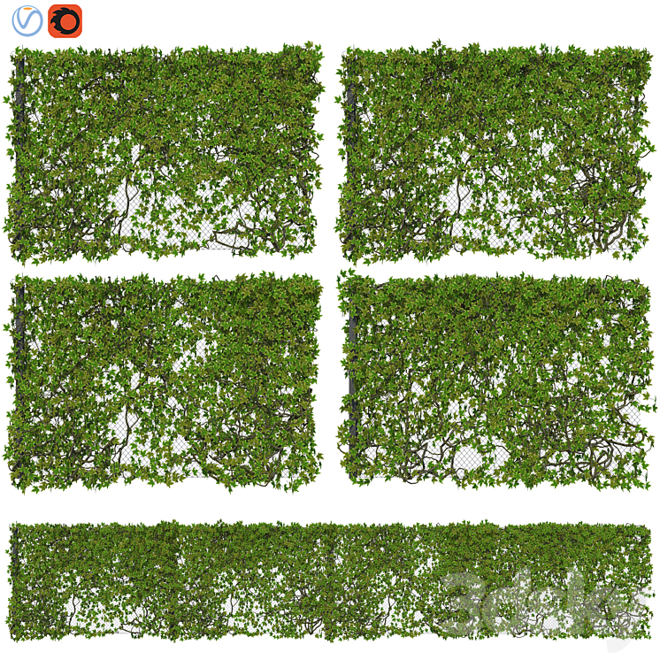 Fence with Ivy v12 3DS Max - thumbnail 1