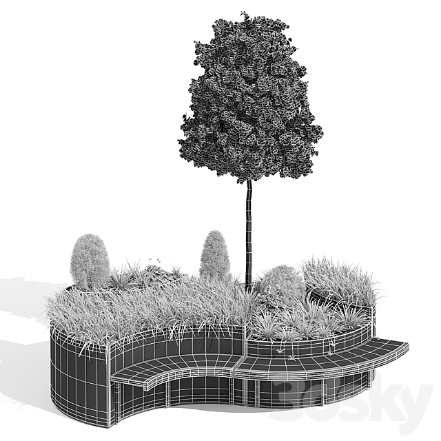 Flo planter 3DS Max Model - thumbnail 3