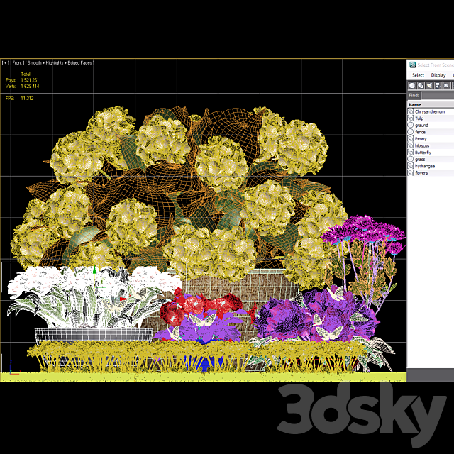 Flower beds 3DSMax File - thumbnail 3