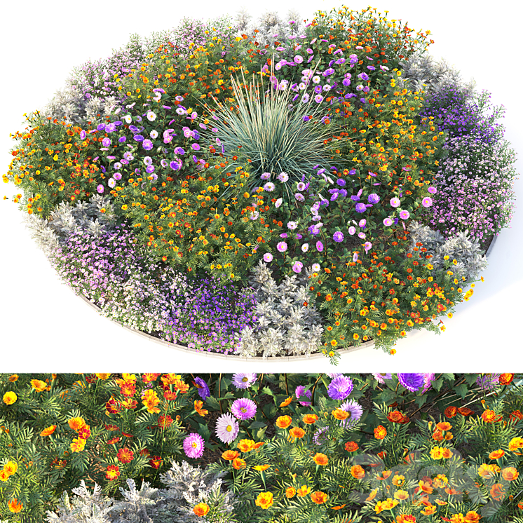 Flower garden 4 3DS Max - thumbnail 1