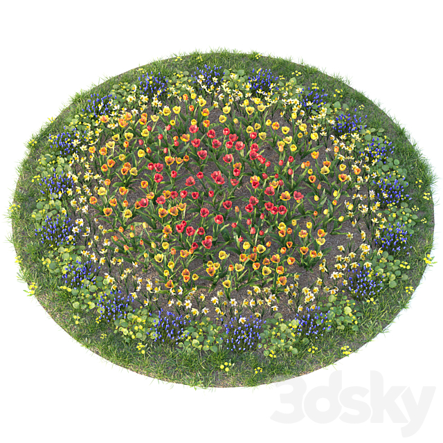 Flower garden 6 3DS Max Model - thumbnail 2